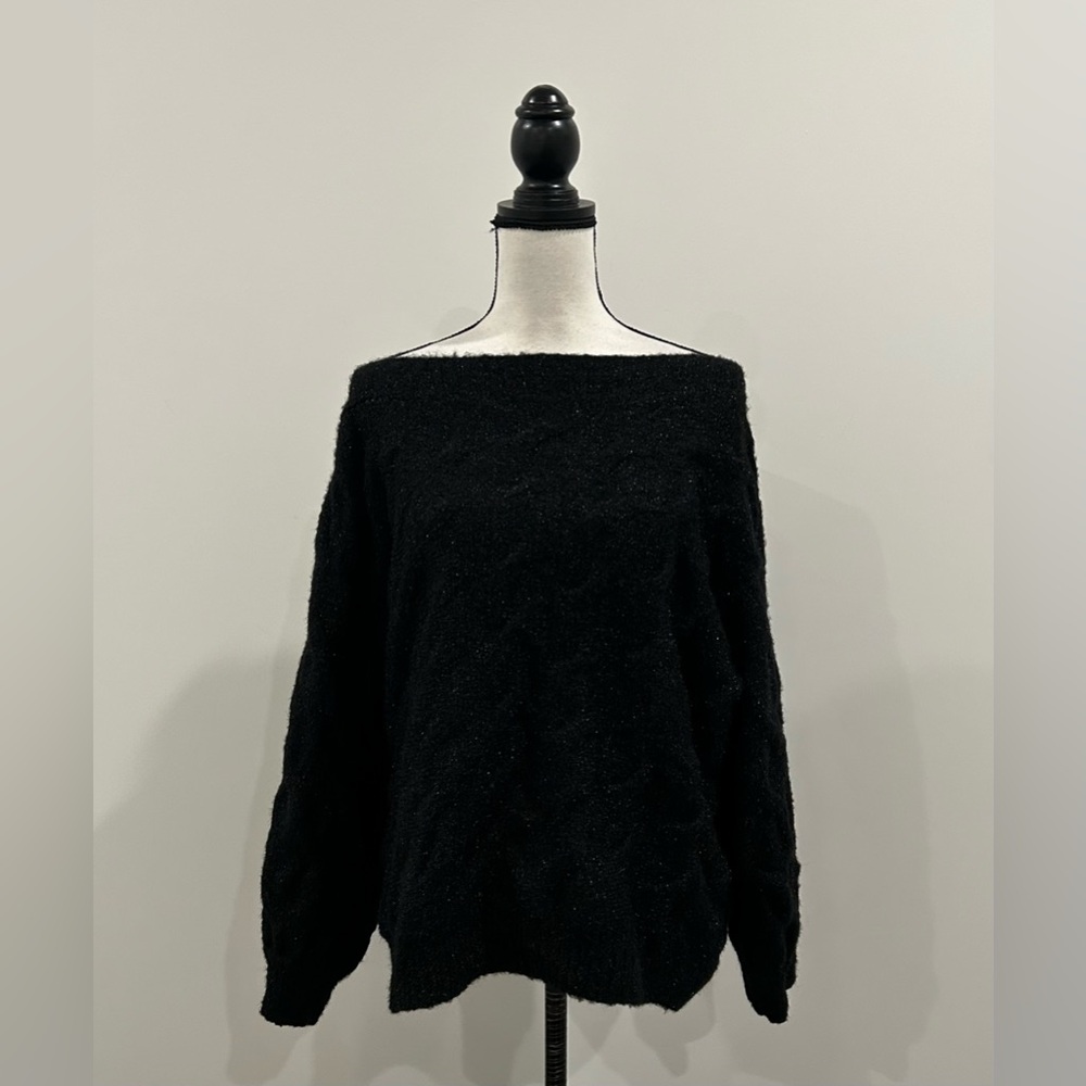 Shein Curve Metallic Shimmer Sweater
